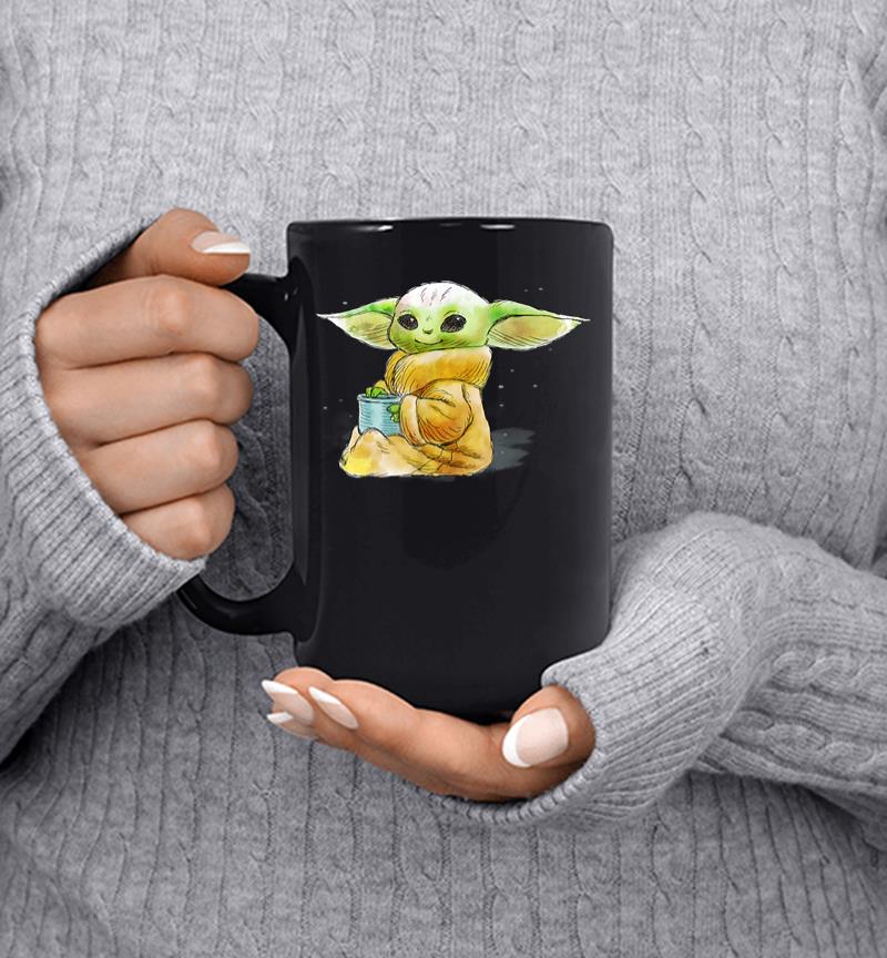 Star Wars The Mandalorian The Child Drink Soup Illustration Mug