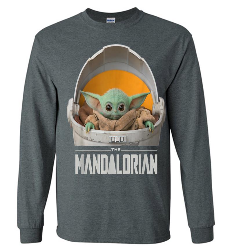 Inktee Store - Star Wars The Mandalorian The Child Floating Pod Long Sleeve T-Shirt Image