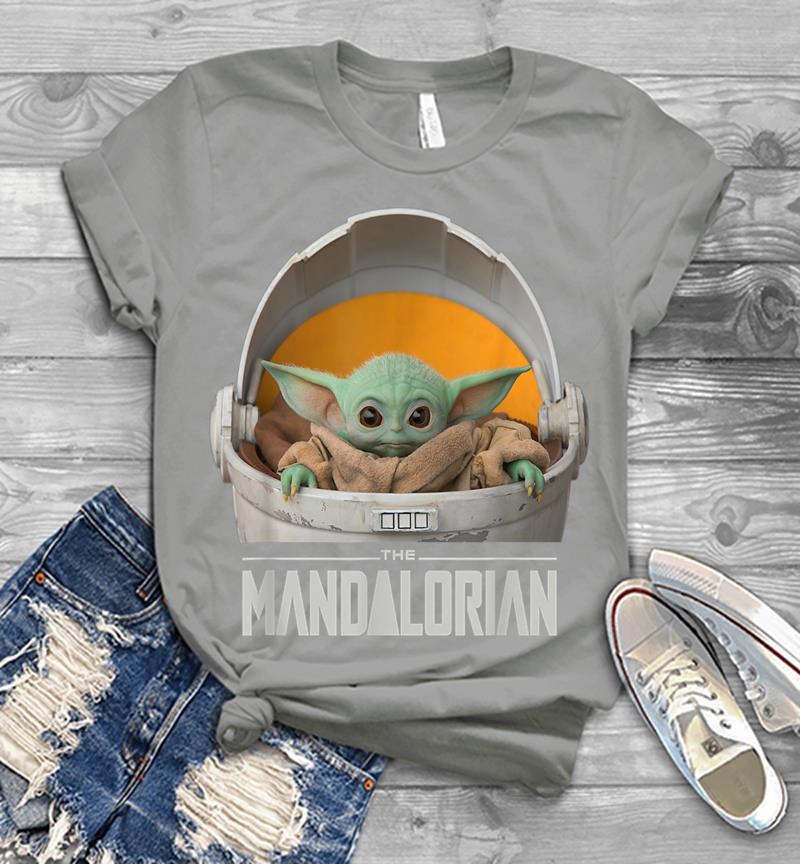 Inktee Store - Star Wars The Mandalorian The Child Floating Pod Mens T-Shirt Image