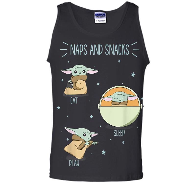 Star Wars The Mandalorian The Child Naps And Snacks Doodles Men Tank Top