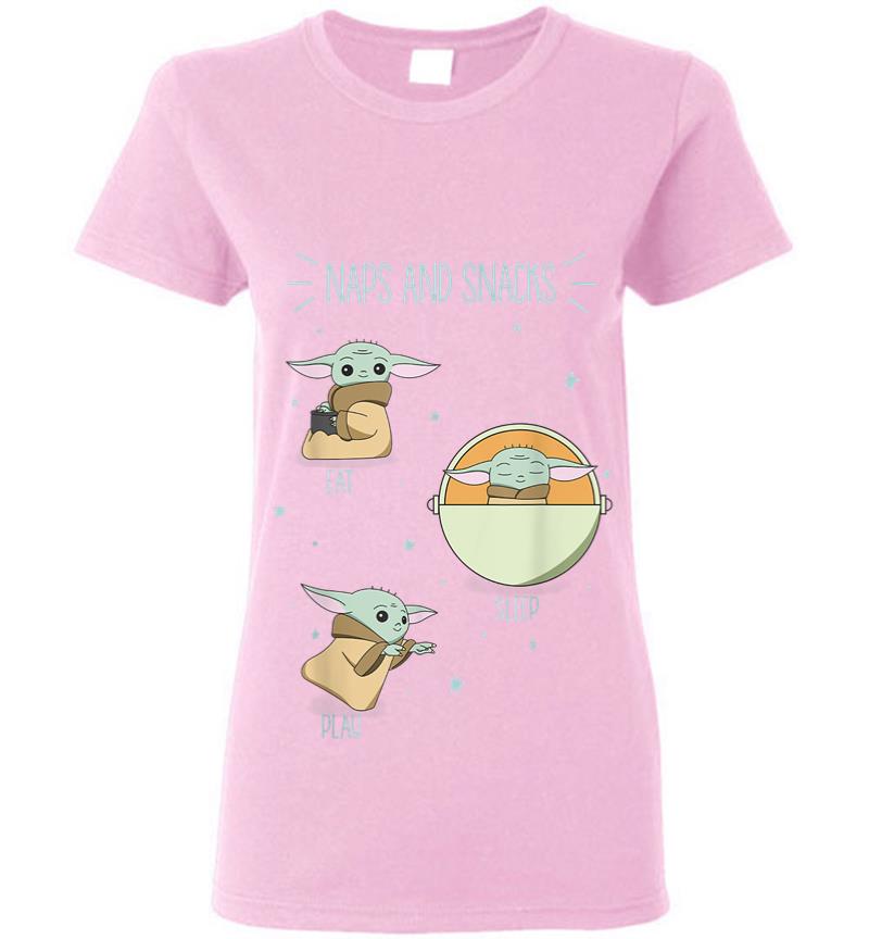 Inktee Store - Star Wars The Mandalorian The Child Naps And Snacks Doodles Women T-Shirt Image