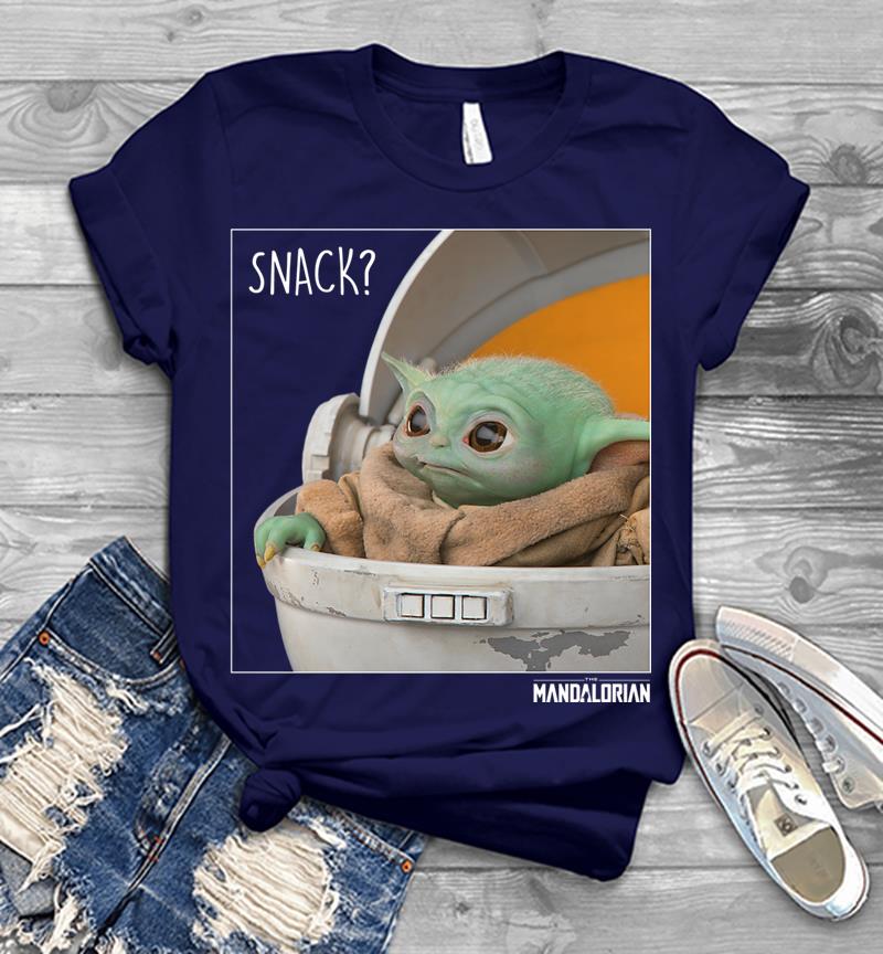 Inktee Store - Star Wars The Mandalorian The Child Snack Time Premium Mens T-Shirt Image