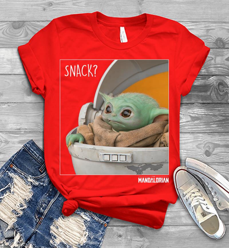 Inktee Store - Star Wars The Mandalorian The Child Snack Time Premium Mens T-Shirt Image