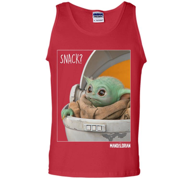 Inktee Store - Star Wars The Mandalorian The Child Snack Time Premium Mens Tank Top Image