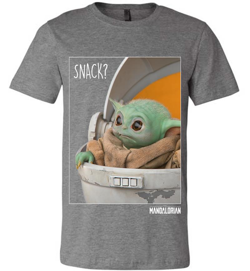 Inktee Store - Star Wars The Mandalorian The Child Snack Time Premium Premium T-Shirt Image