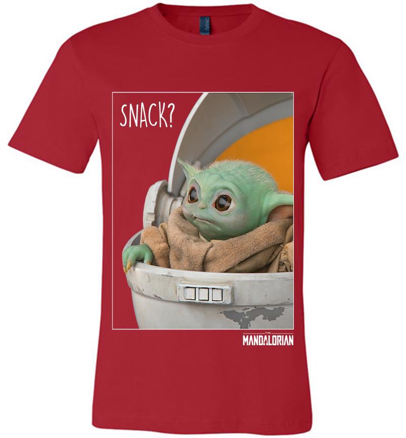 Inktee Store - Star Wars The Mandalorian The Child Snack Time Premium Premium T-Shirt Image