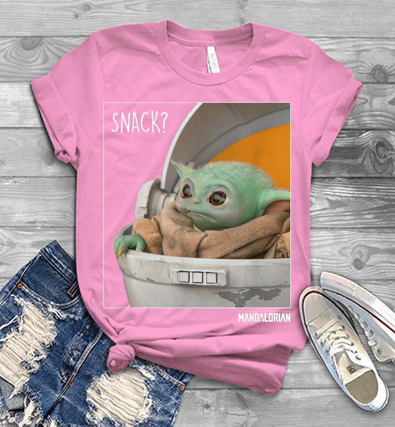 Inktee Store - Star Wars The Mandalorian The Child Snack Time Men T-Shirt Image