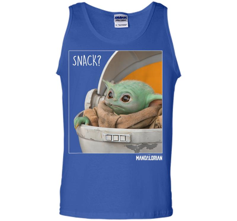 Inktee Store - Star Wars The Mandalorian The Child Snack Time Men Tank Top Image