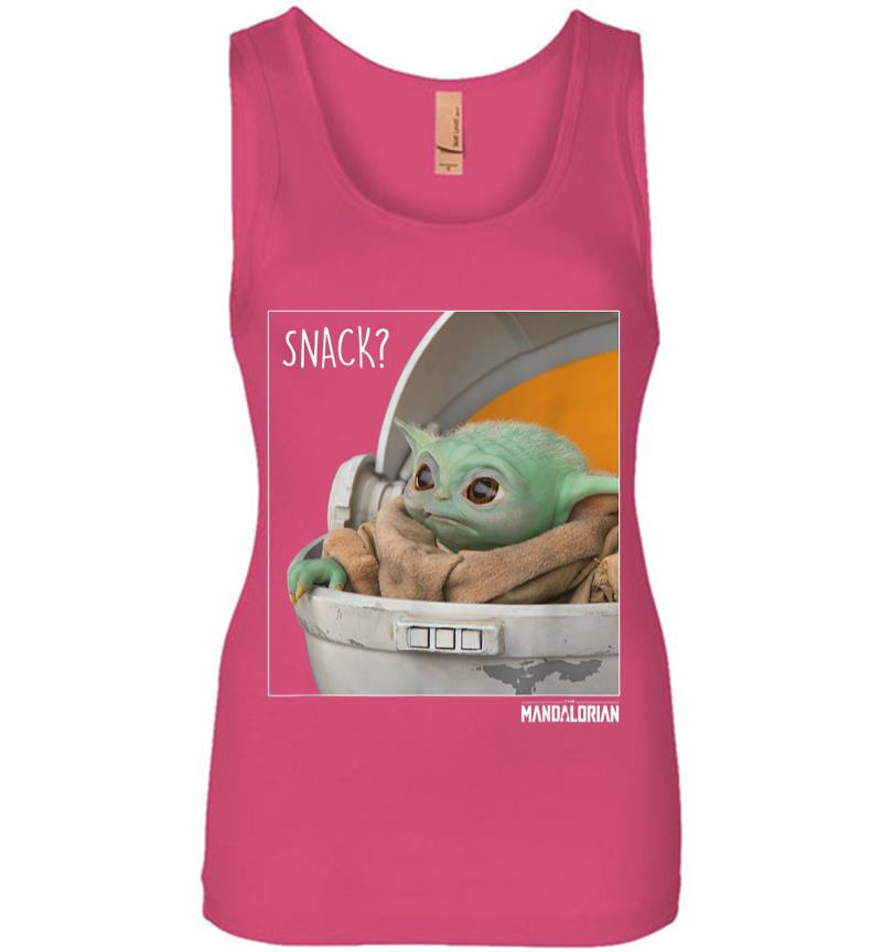 Inktee Store - Star Wars The Mandalorian The Child Snack Time Women Jersey Tank Top Image