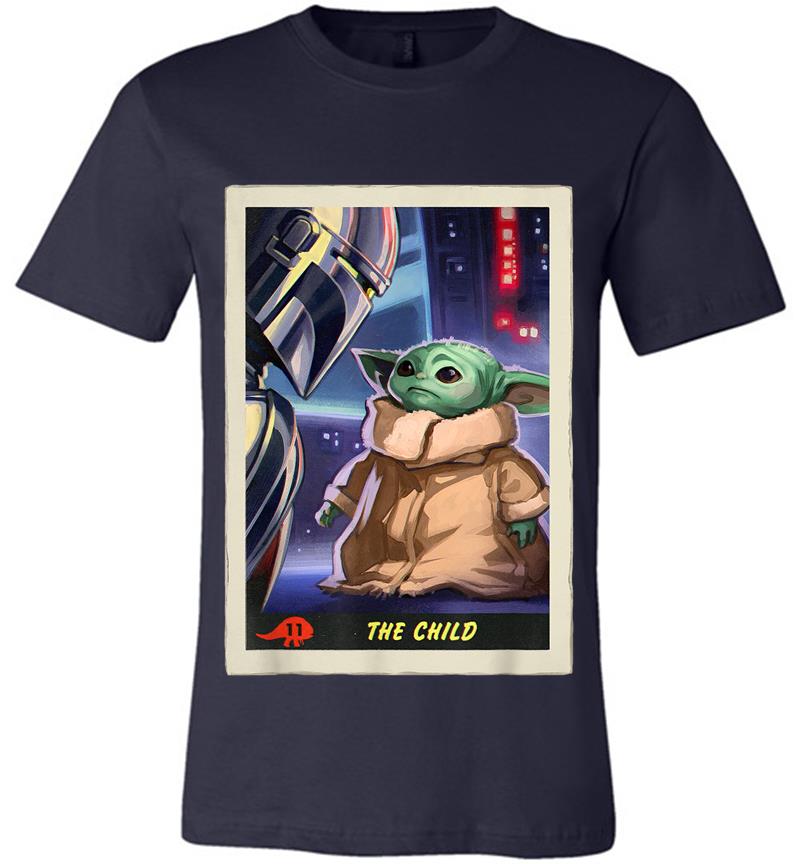 Inktee Store - Star Wars The Mandalorian The Child Trading Card Premium T-Shirt Image