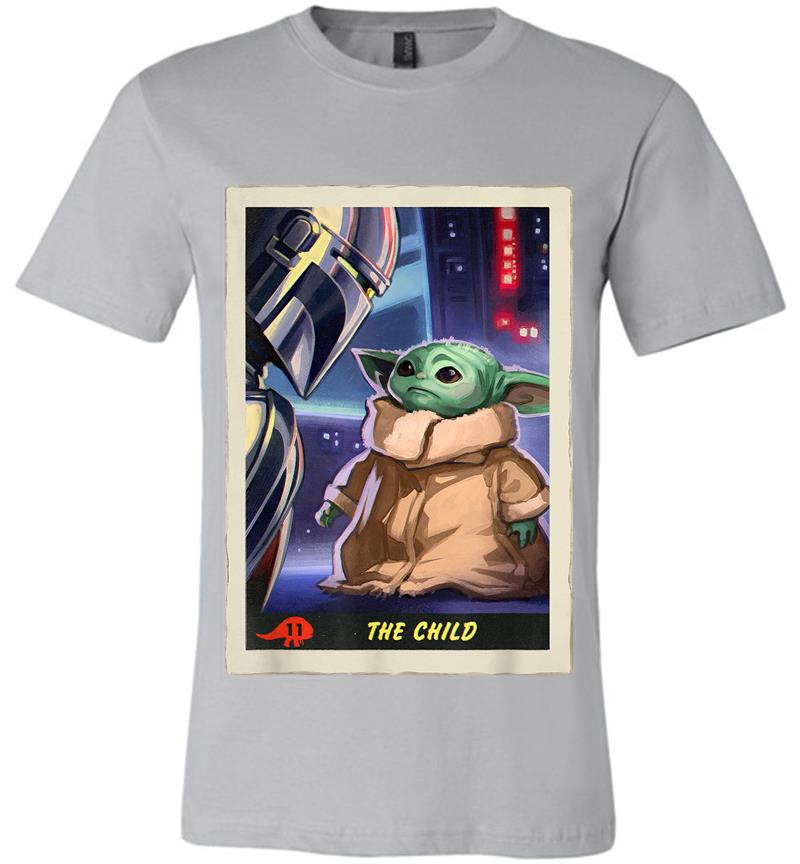 Inktee Store - Star Wars The Mandalorian The Child Trading Card Premium T-Shirt Image