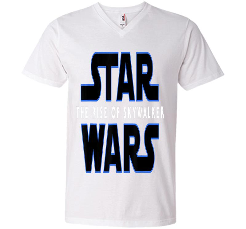 Inktee Store - Star Wars The Rise Of Skywalker Movie Logo V-Neck T-Shirt Image