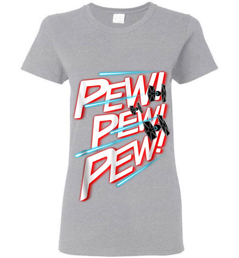 Inktee Store - Star Wars Tie Fighter Pew Pew Pew Graphic Womens T-Shirt Image