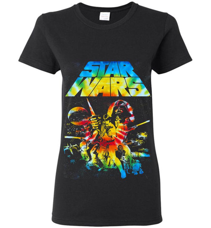 Star Wars Tie-Dye Space Cowboy Womens T-Shirt