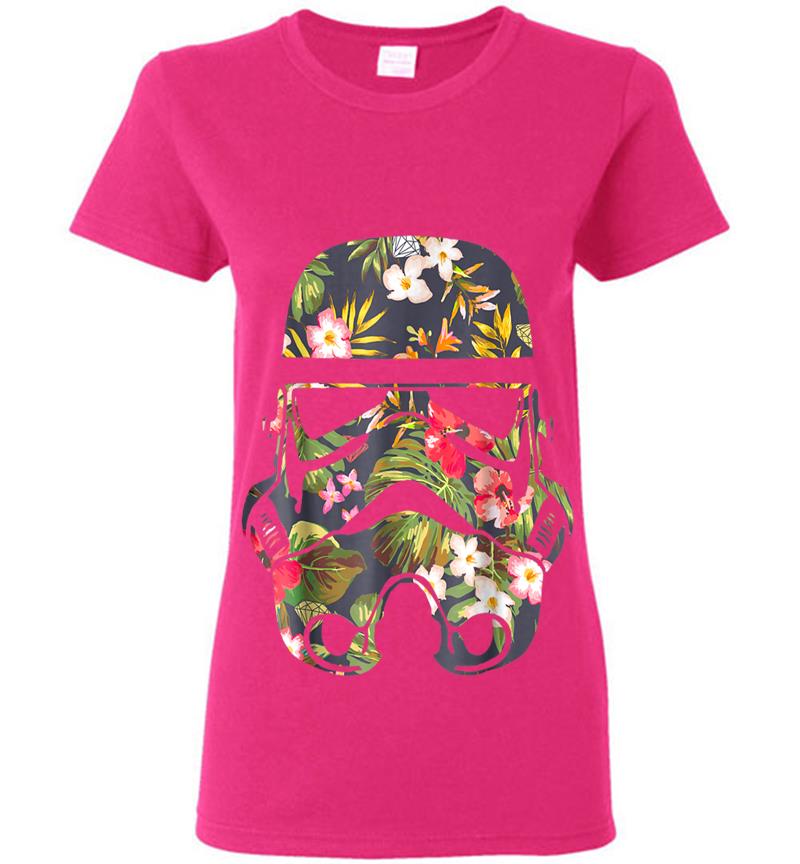 Inktee Store - Star Wars Tropical Stormtrooper Floral Print Graphic Womens T-Shirt Image