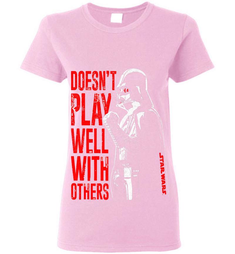 Inktee Store - Star Wars Vader Doesnt Play Well Premium Womens T-Shirt Image