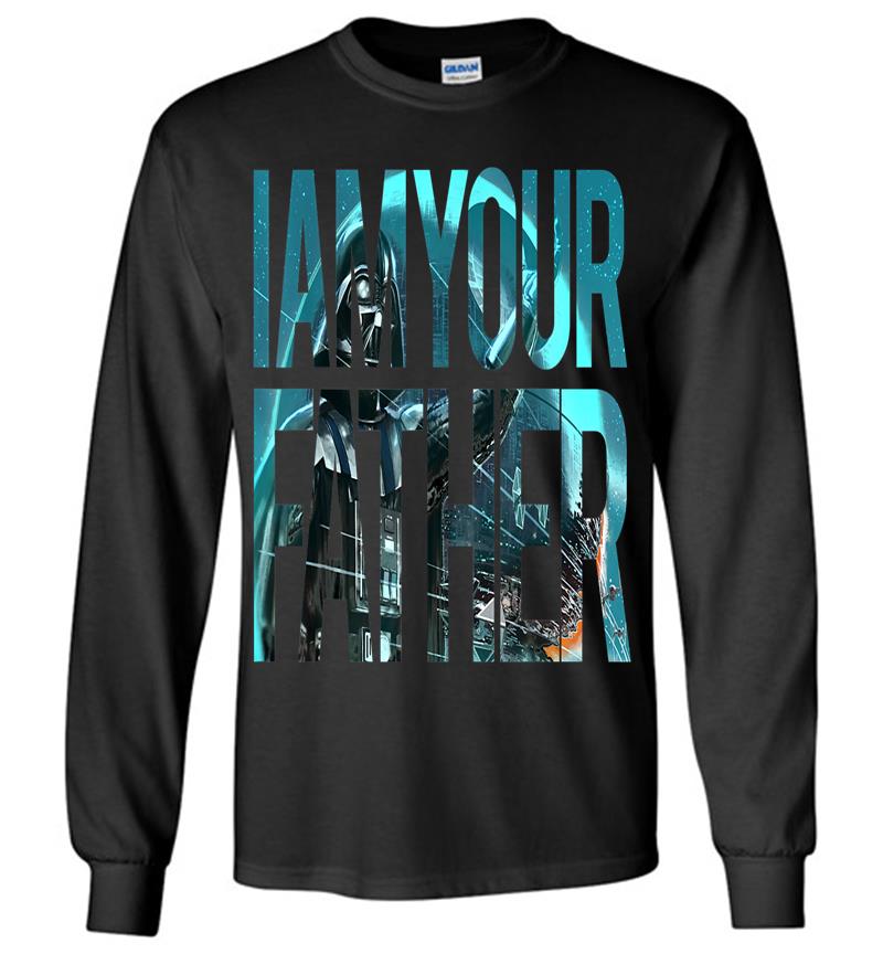Star Wars Vader I Am Your Father Art Fill Graphic Long Sleeve T-Shirt