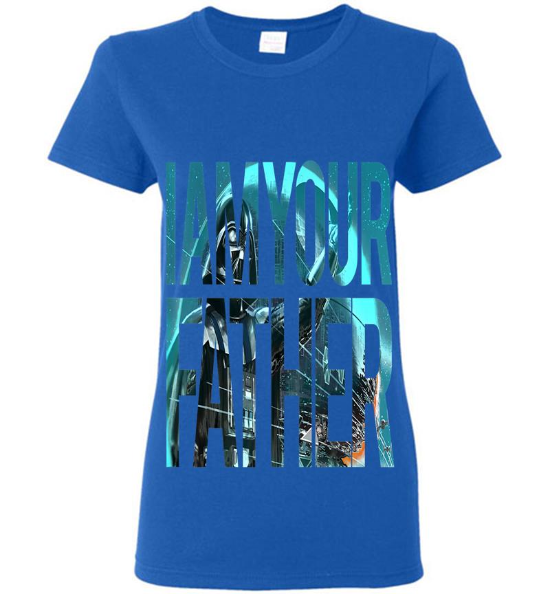 Inktee Store - Star Wars Vader I Am Your Father Art Fill Graphic Womens T-Shirt Image