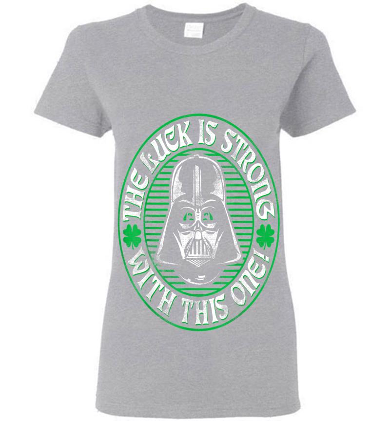 Inktee Store - Star Wars Vader Luck Is Strong Saint Patrick Graphic Womens T-Shirt Image