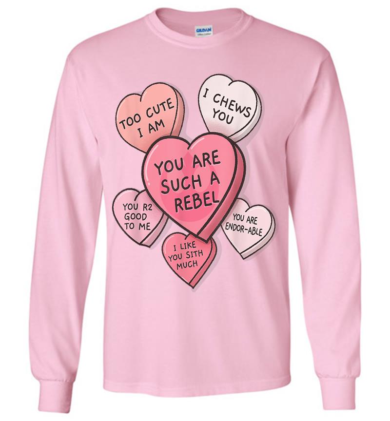 Inktee Store - Star Wars Valentine'S Day Candy Hearts Long Sleeve T-Shirt Image