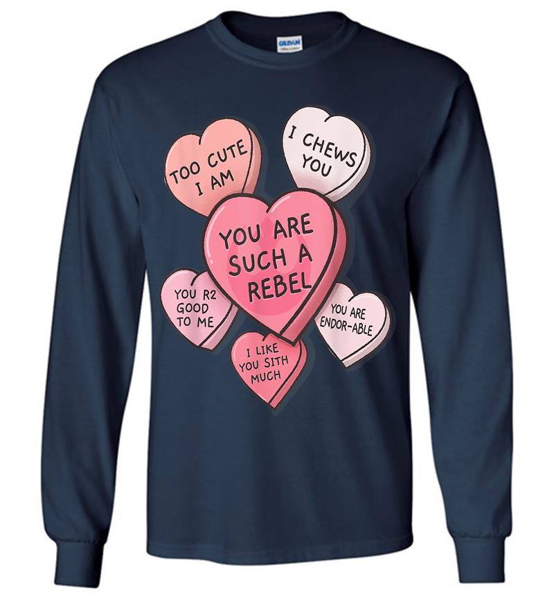 Inktee Store - Star Wars Valentine'S Day Candy Hearts Long Sleeve T-Shirt Image