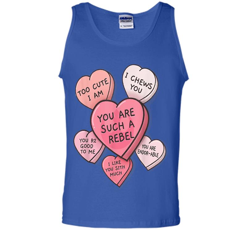 Inktee Store - Star Wars Valentine'S Day Candy Hearts Mens Tank Top Image