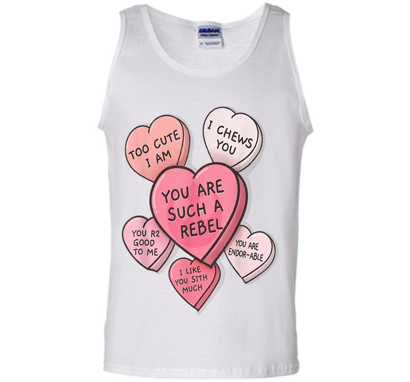 Inktee Store - Star Wars Valentine'S Day Candy Hearts Mens Tank Top Image