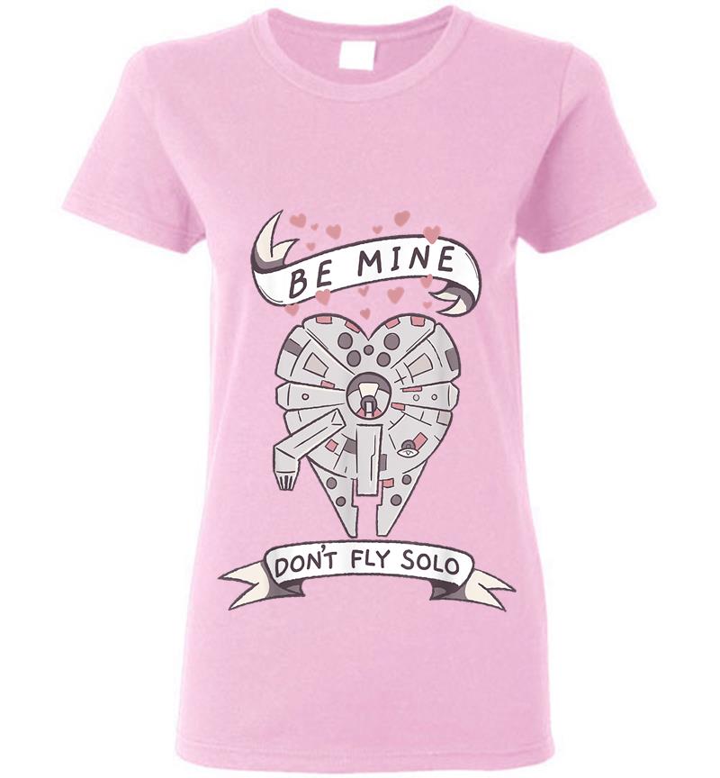 Inktee Store - Star Wars Valentines Don'T Fly Solo Ship Heart Graphic Womens T-Shirt Image
