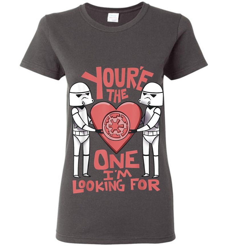 Inktee Store - Star Wars Valentines The One I'M Looking For Graphic Womens T-Shirt Image