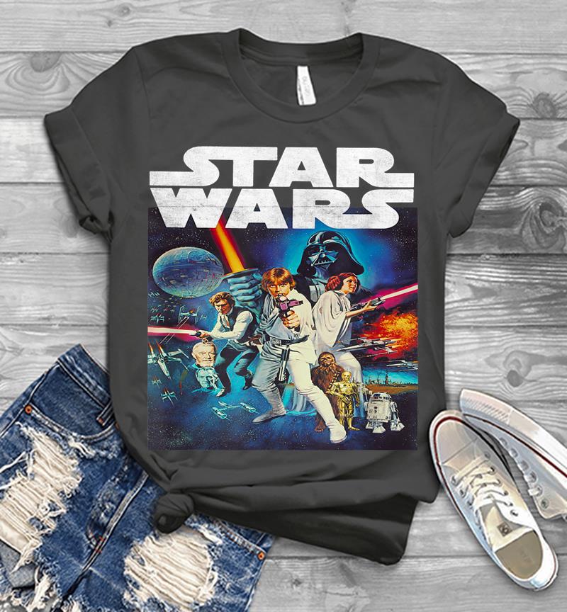 Star Wars Vintage Cast Poster T-Shirt Unisex Adult T-shirt Kid Tee 7164