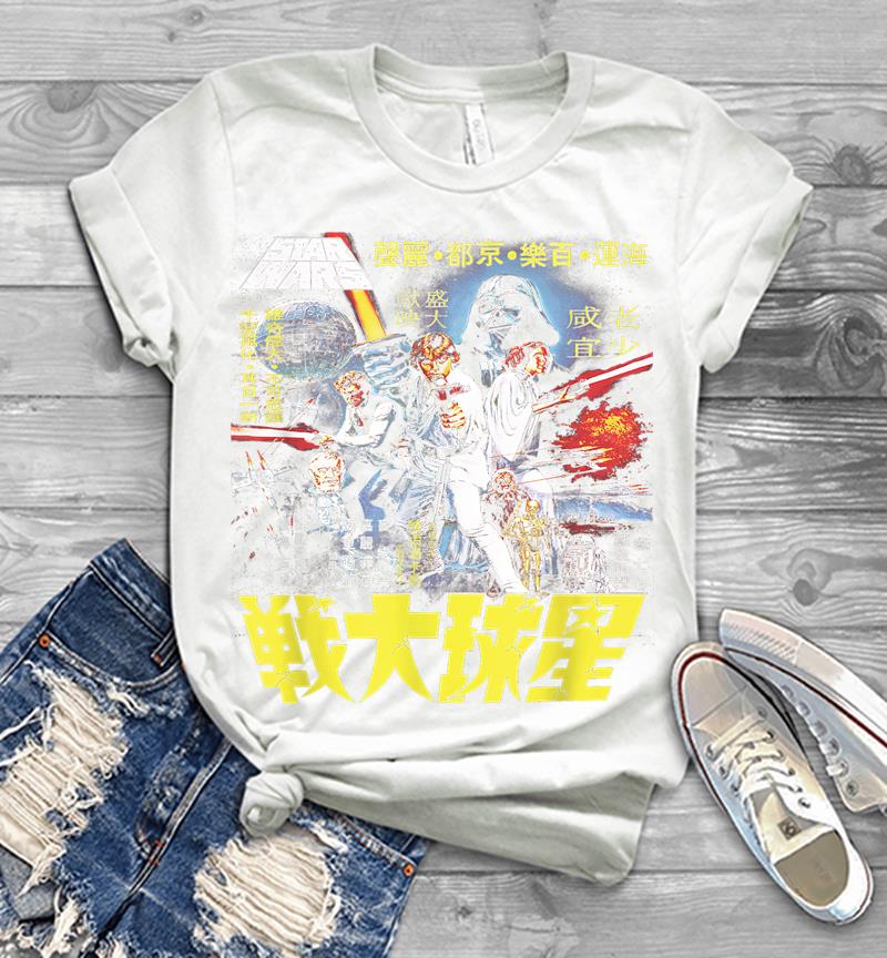 Inktee Store - Star Wars Vintage Japanese Movie Poster Mens T-Shirt Image