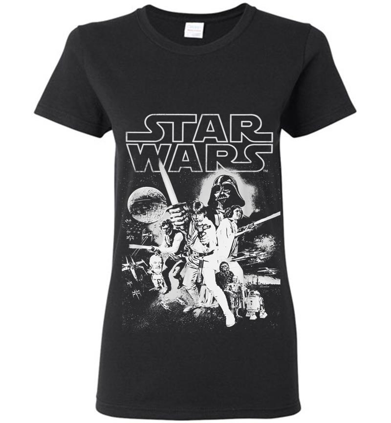 Star Wars Vintage Movie Poster Womens T-Shirt
