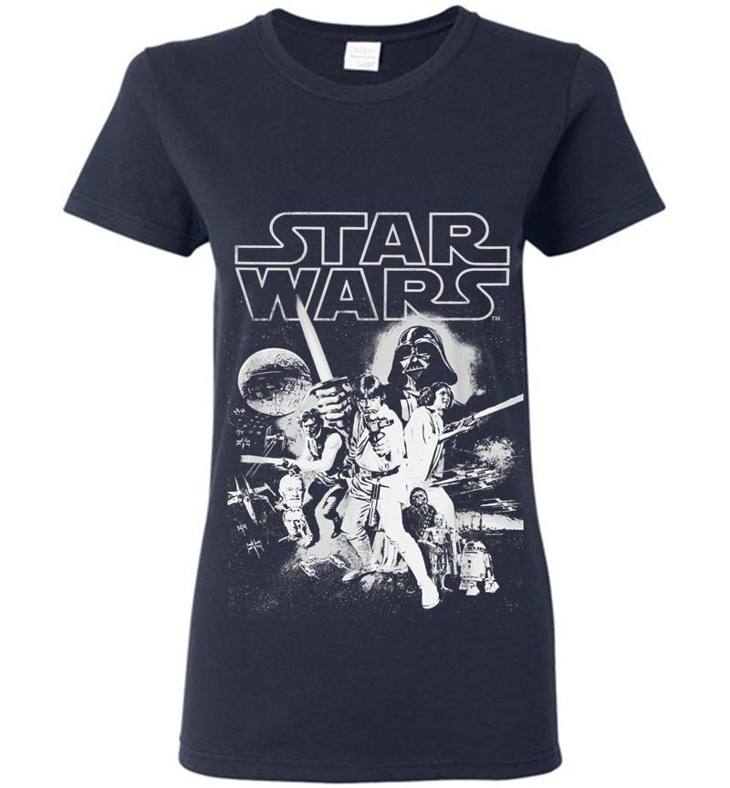 Inktee Store - Star Wars Vintage Movie Poster Womens T-Shirt Image