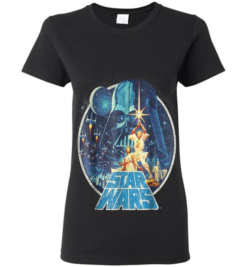 Star Wars Vintage Victory Collage Cover Graphic Z! Womens T-Shirt