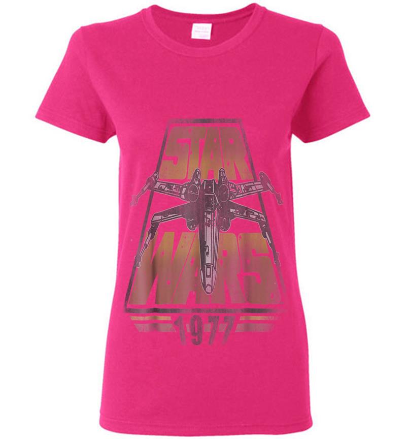Inktee Store - Star Wars X-Wing 1977 Vintage Retro Graphic C1 Womens T-Shirt Image