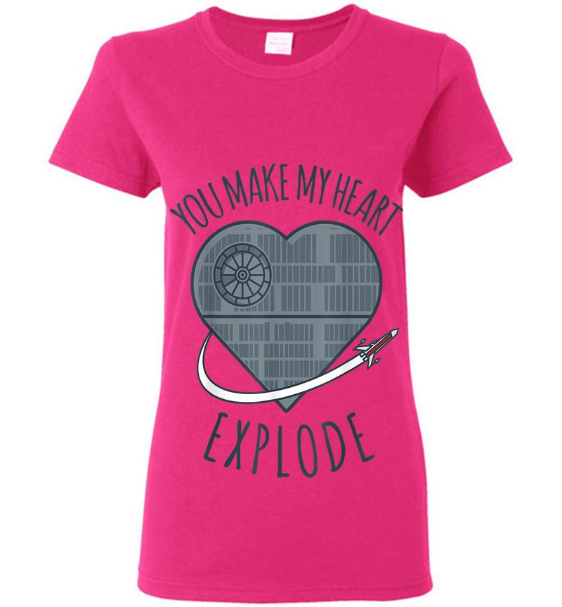 Inktee Store - Star Wars You Make My Heart Explode Valentine'S Day Womens T-Shirt Image