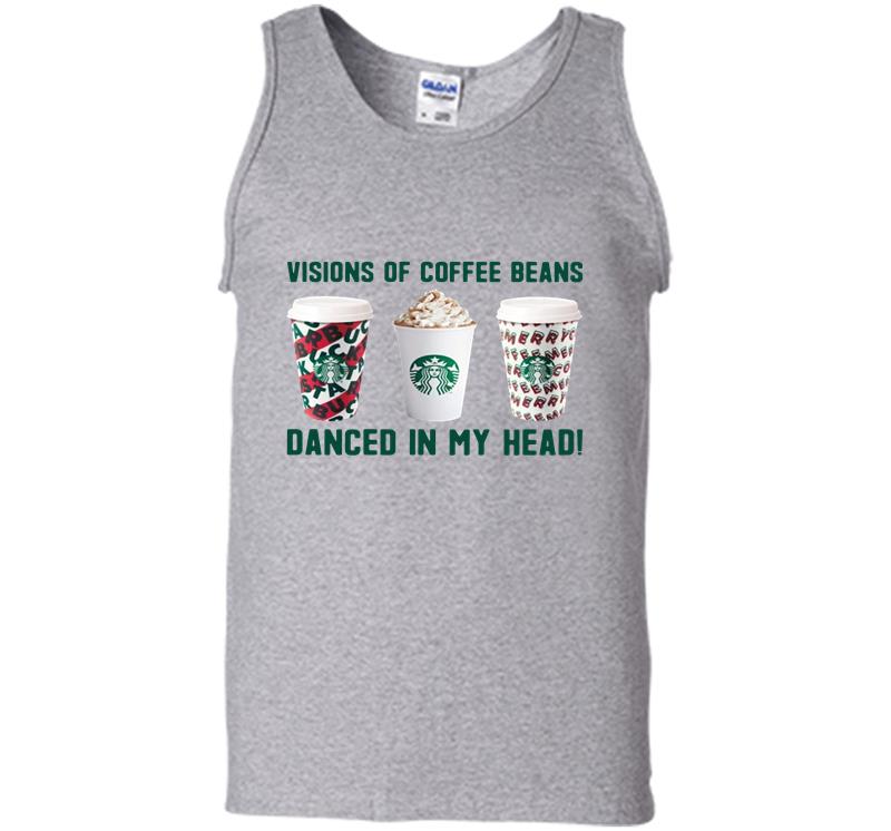 Inktee Store - Starbucks Visions Of Coffee Beans Danced In My Head Mens Tank Top Image