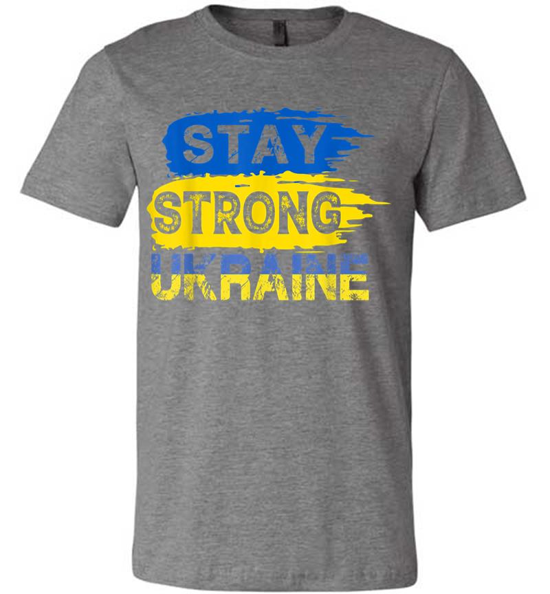 Inktee Store - Stay Strong Ukraine Support I Stand With Ukraine Premium T-Shirt Image