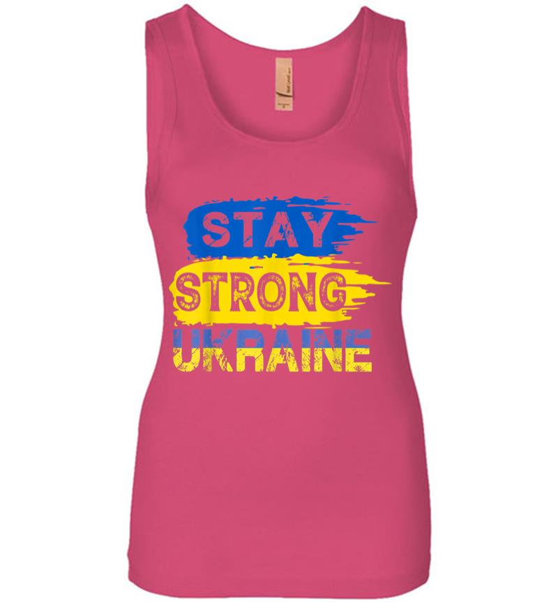 Inktee Store - Stay Strong Ukraine Support I Stand With Ukraine Women Jersey Tank Top Image