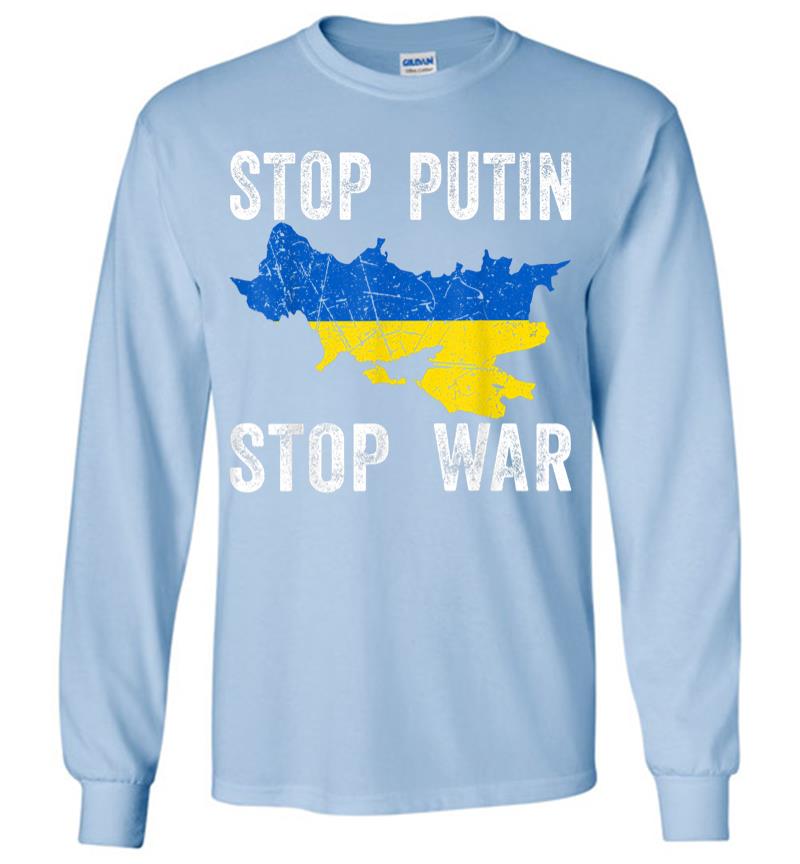 Inktee Store - Stop Killing Stop Russia Stop The War In Ukraine Long Sleeve T-Shirt Image