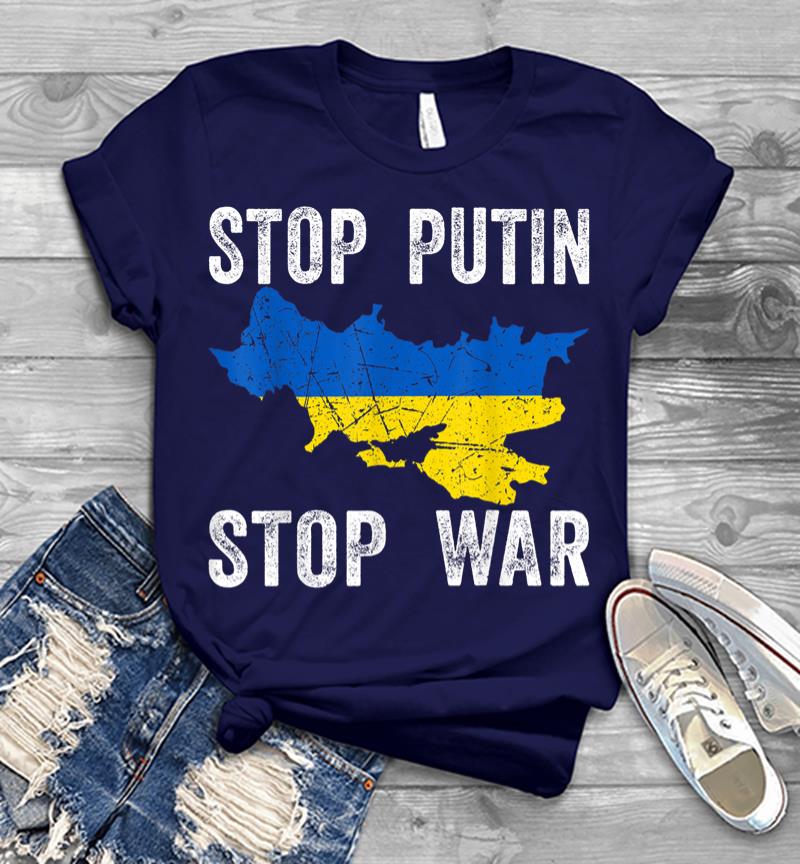 Inktee Store - Stop Killing Stop Russia Stop The War In Ukraine Men T-Shirt Image