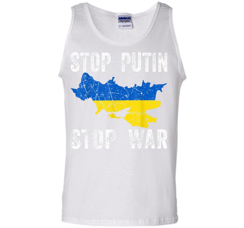 Inktee Store - Stop Killing Stop Russia Stop The War In Ukraine Men Tank Top Image