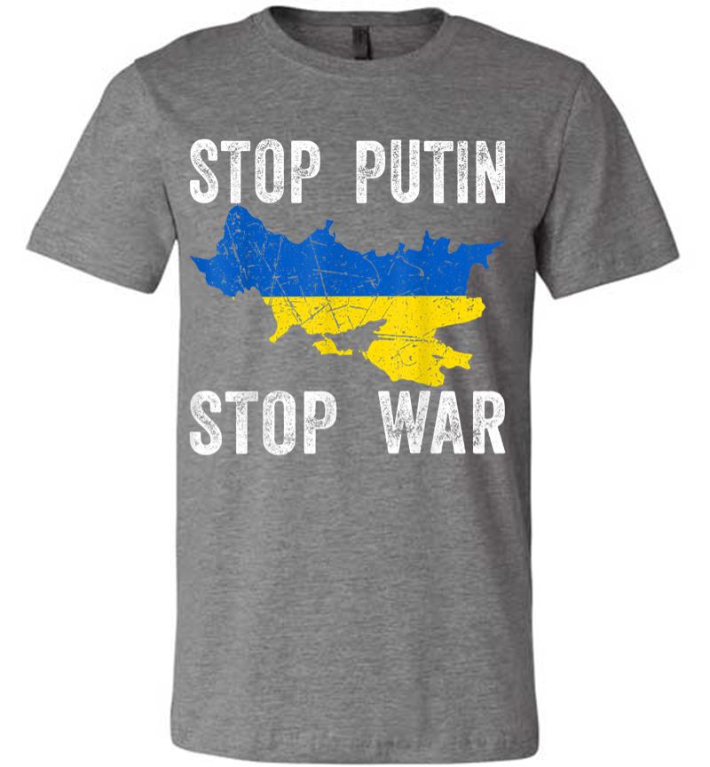 Inktee Store - Stop Killing Stop Russia Stop The War In Ukraine Premium T-Shirt Image