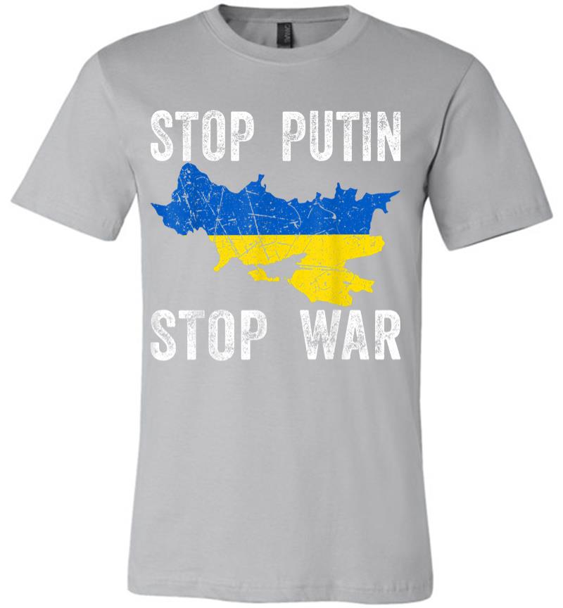 Inktee Store - Stop Killing Stop Russia Stop The War In Ukraine Premium T-Shirt Image