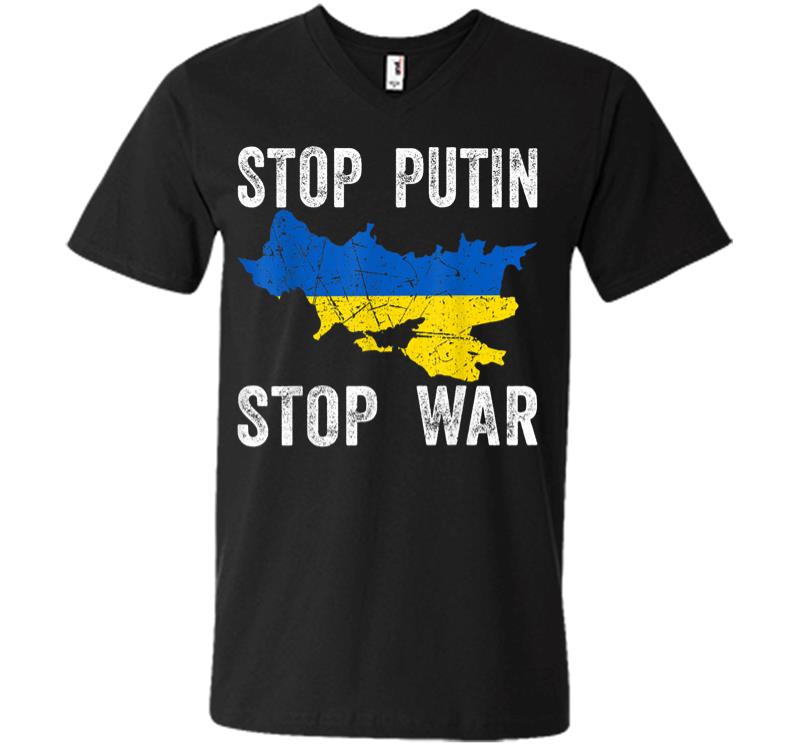 Stop Killing Stop Russia Stop The War In Ukraine V-neck T-shirt