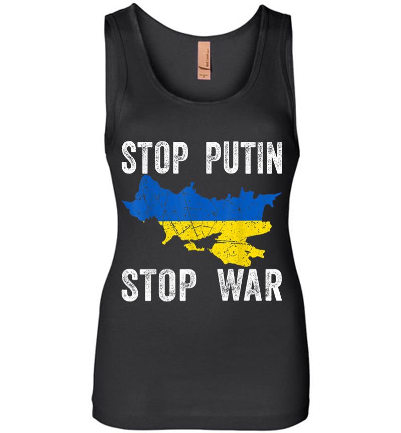 Stop Killing Stop Russia Stop The War In Ukraine Women Jersey Tank Top