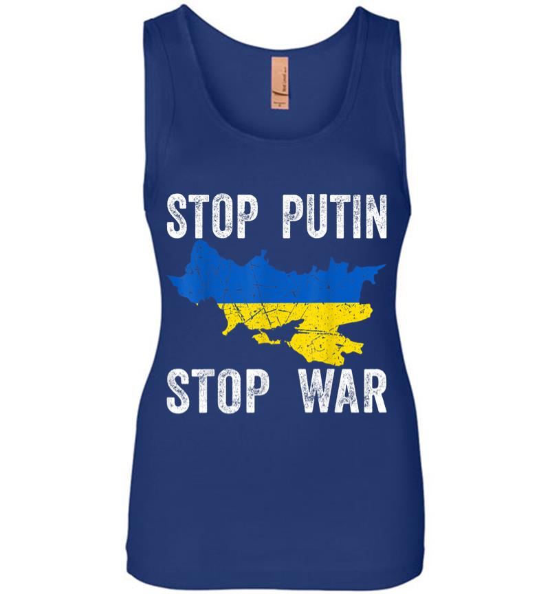 Inktee Store - Stop Killing Stop Russia Stop The War In Ukraine Women Jersey Tank Top Image