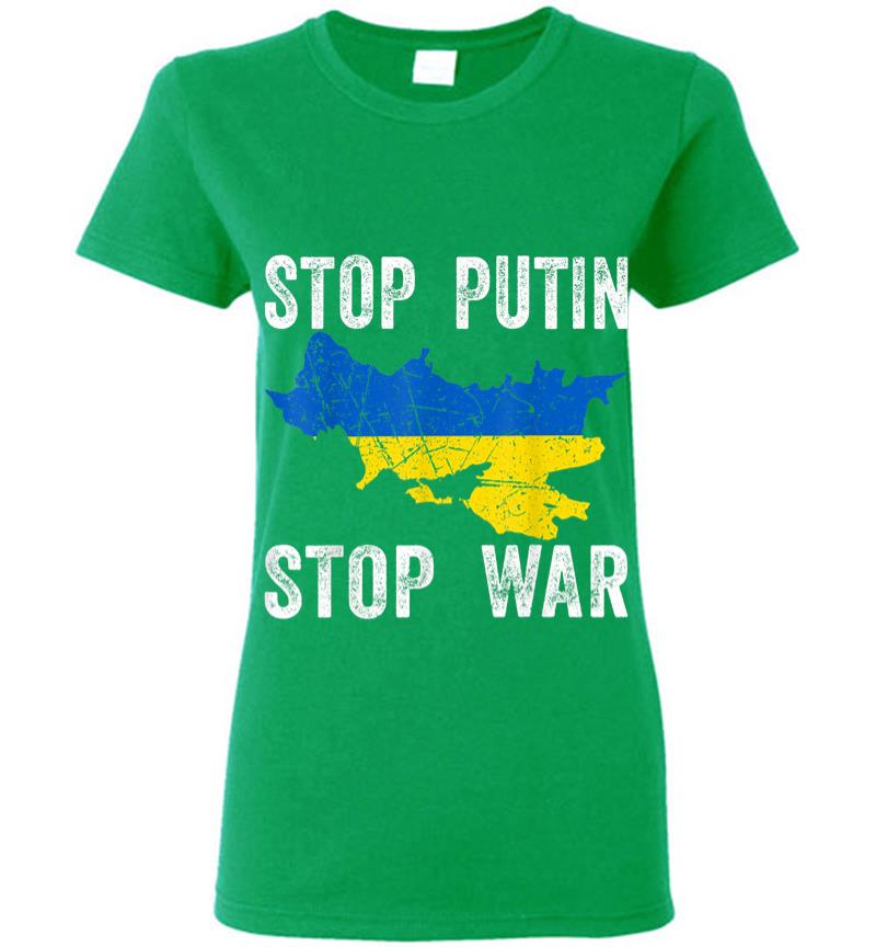 Inktee Store - Stop Killing Stop Russia Stop The War In Ukraine Women T-Shirt Image