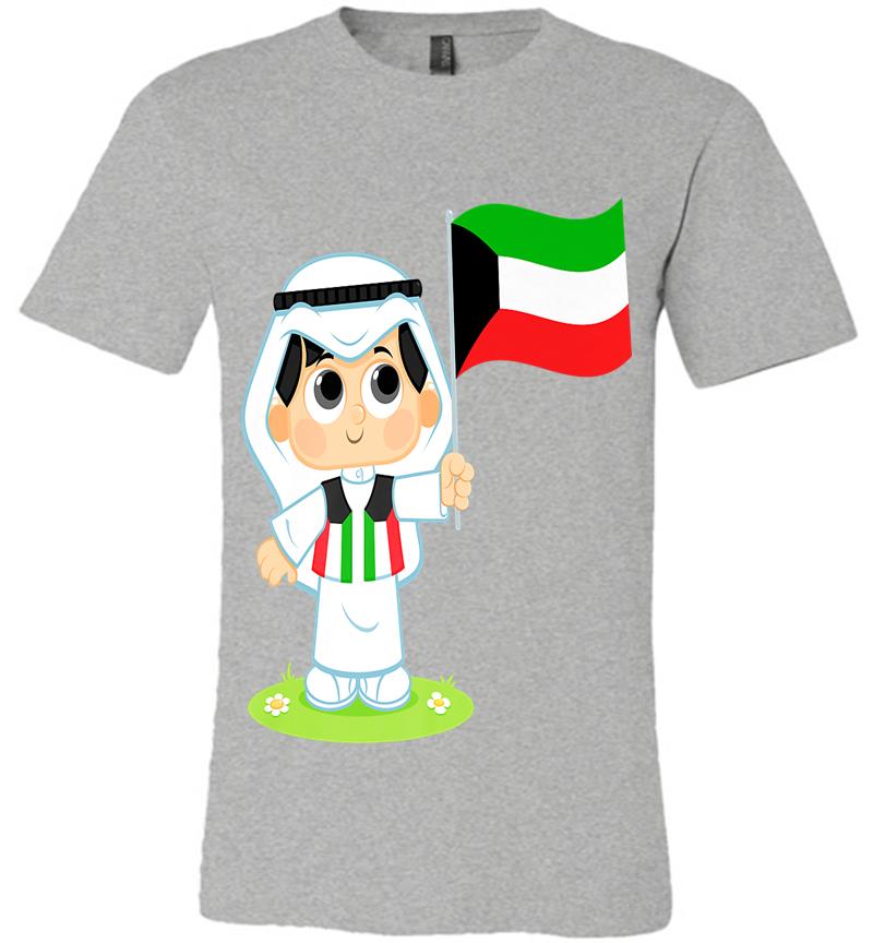 Inktee Store - Stylish Design With Kuwaiti Kid In Official Wear Premium Premium T-Shirt Image