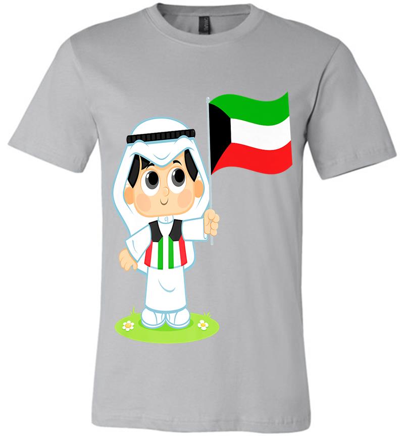Inktee Store - Stylish Design With Kuwaiti Kid In Official Wear Premium Premium T-Shirt Image